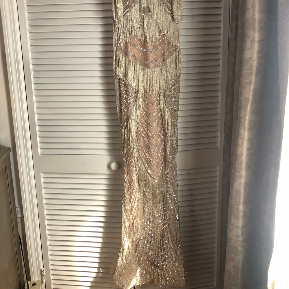 Beaded and sequin dress from the top to bottom